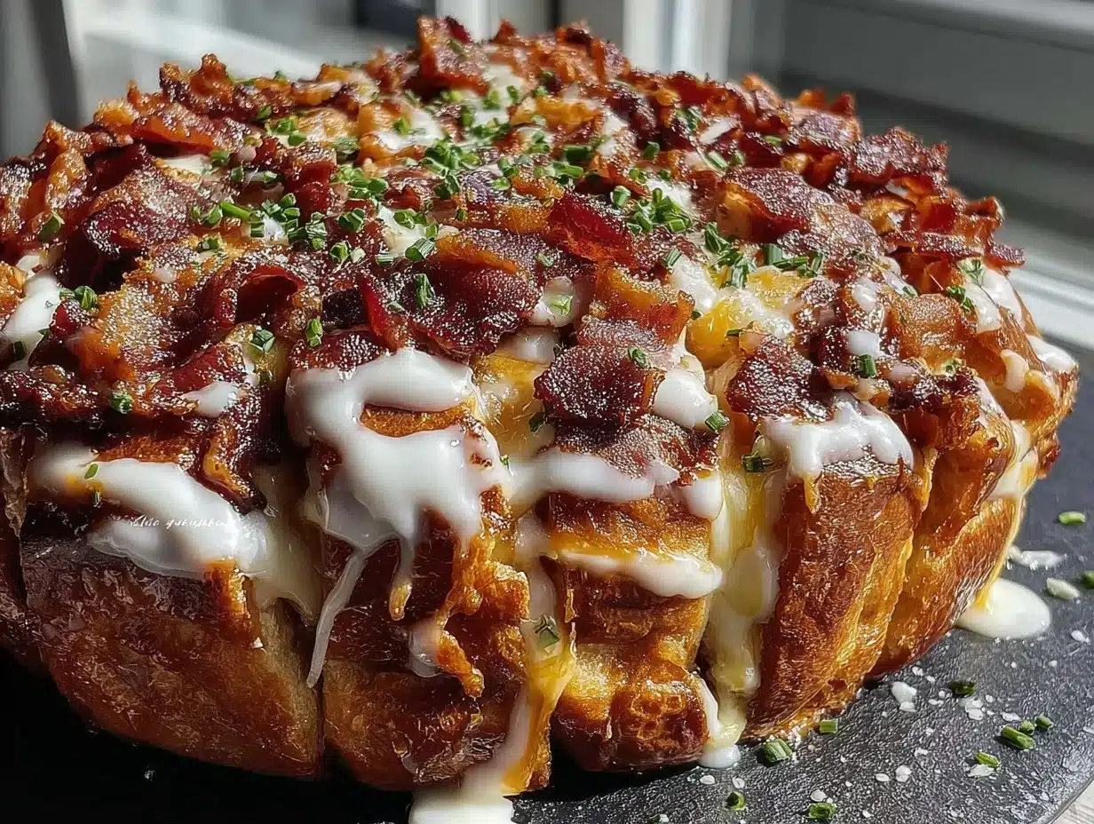 cheesy bacon ranch pull-apart bread preparation steps
