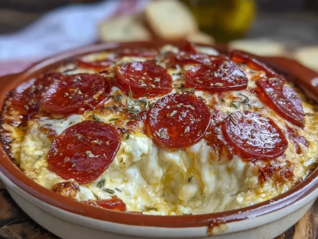 Cheesy Pepperoni Pizza Dip - featured image