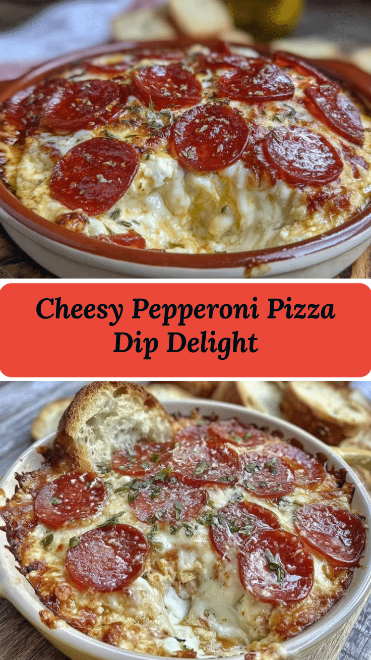 Cheesy Pepperoni Pizza Dip recipe