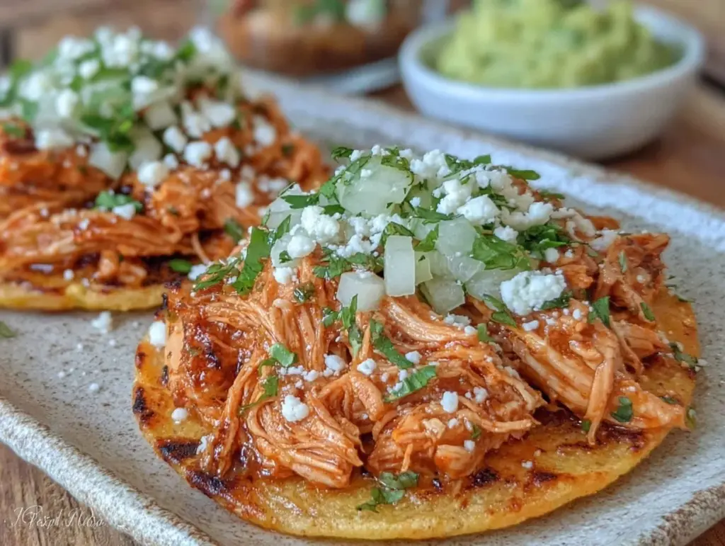 chicken tinga tostadas - featured image