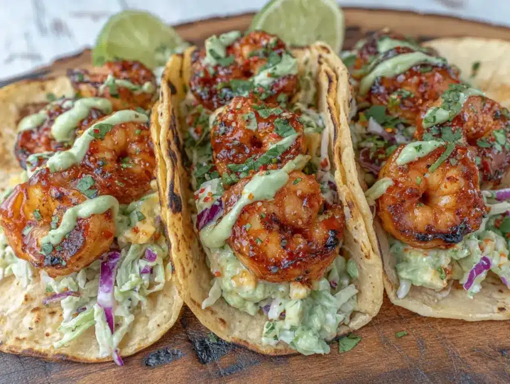 chili lime shrimp tacos - featured image