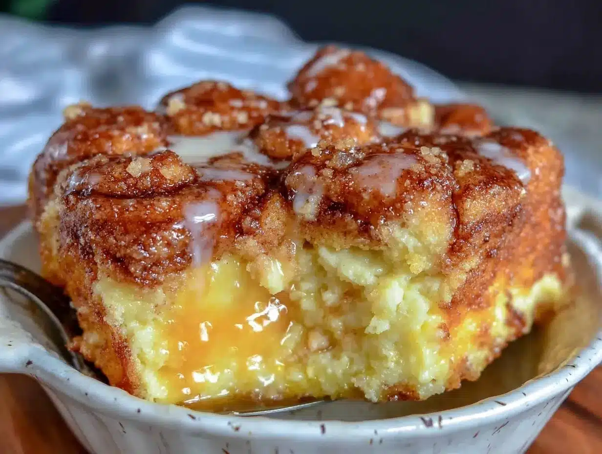 cozy cinnamon roll casserole preparation steps