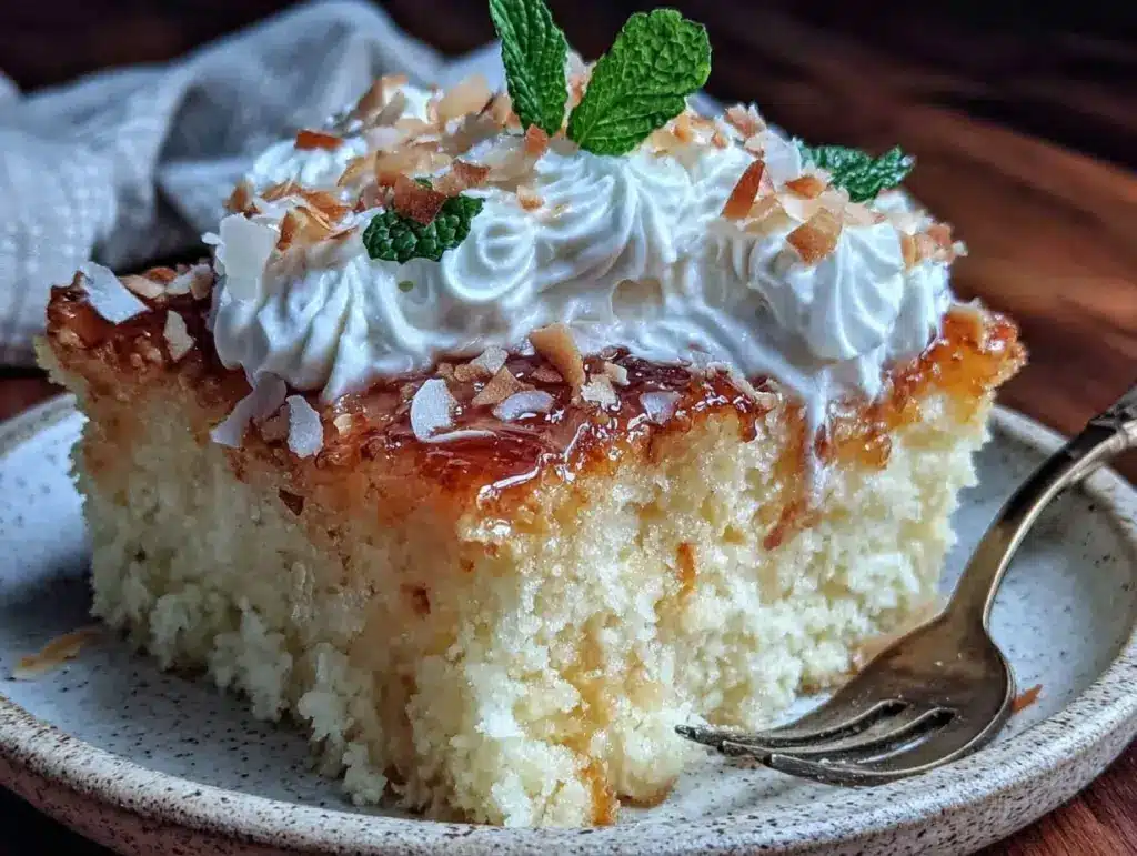 creamy tres leches cake - featured image