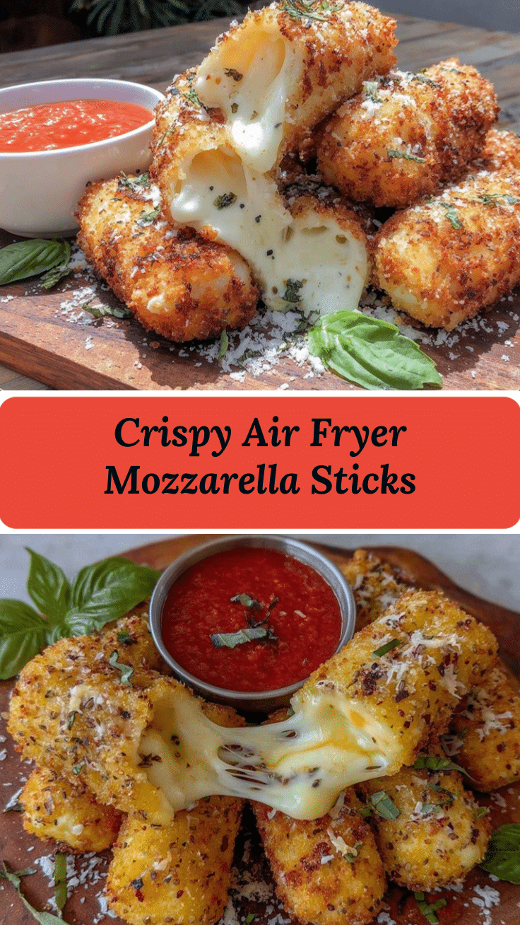 crispy air fryer mozzarella sticks recipe