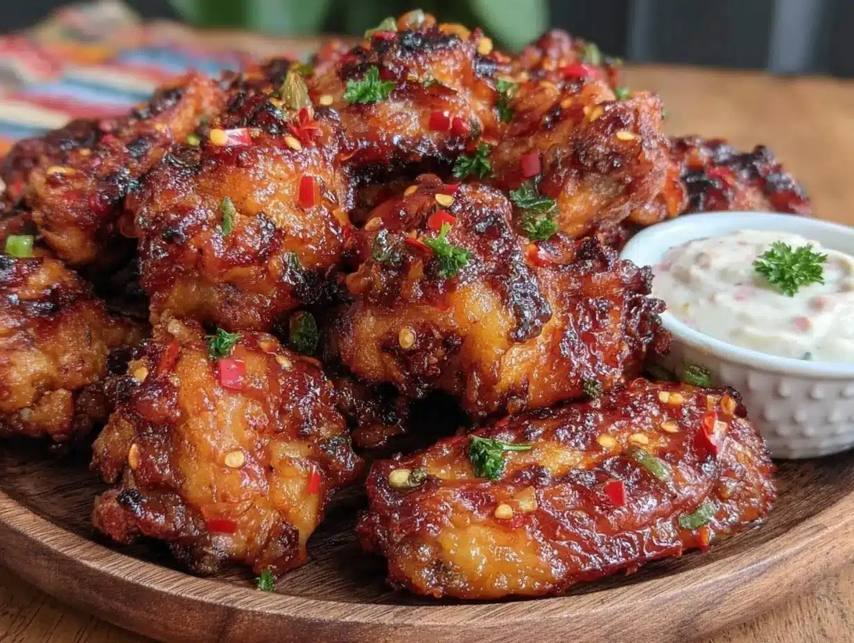 crispy baked sweet chili chicken wings preparation steps