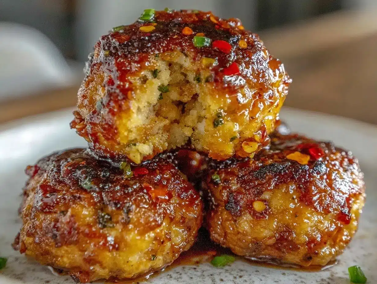 crispy firecracker chicken meatballs preparation steps
