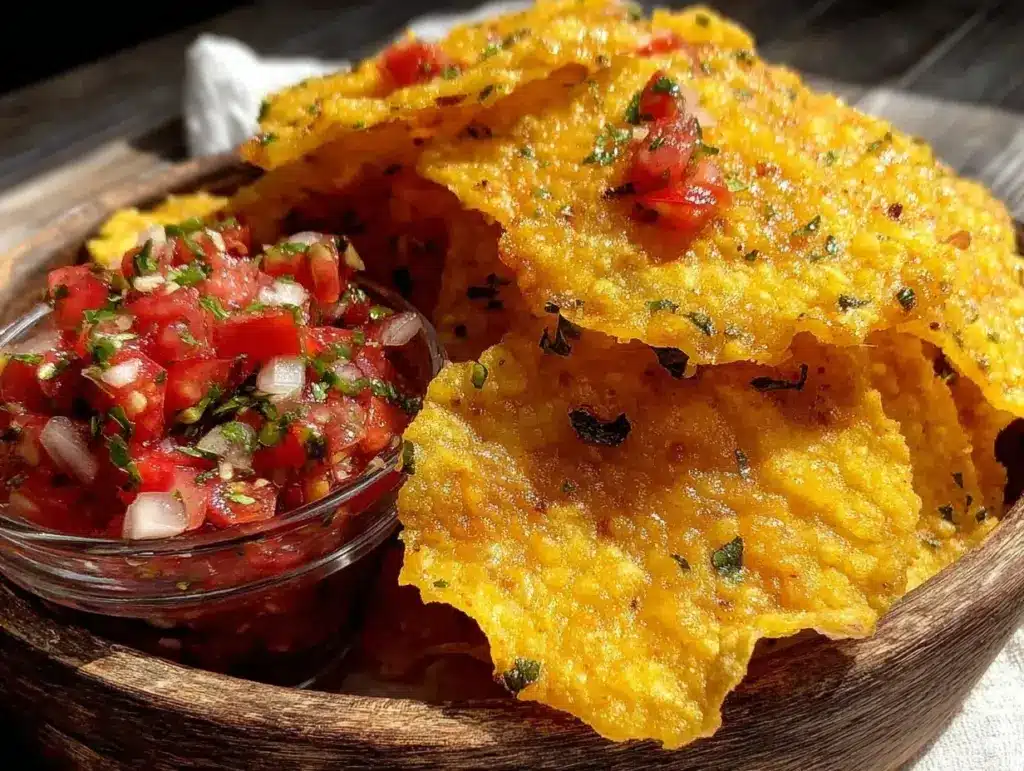 crispy homemade tortilla chips - featured image