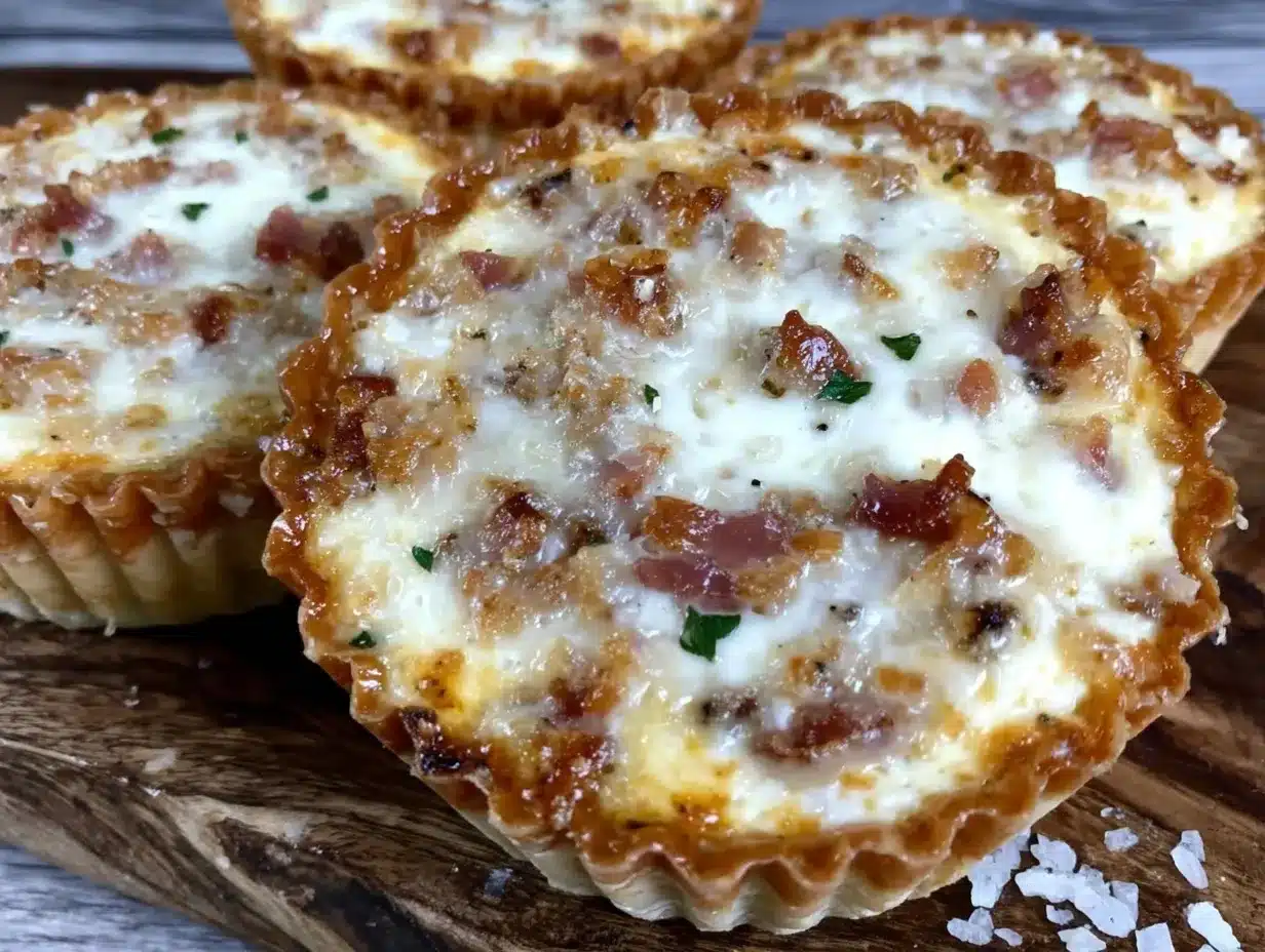 crispy mini quiche lorraine cups preparation steps