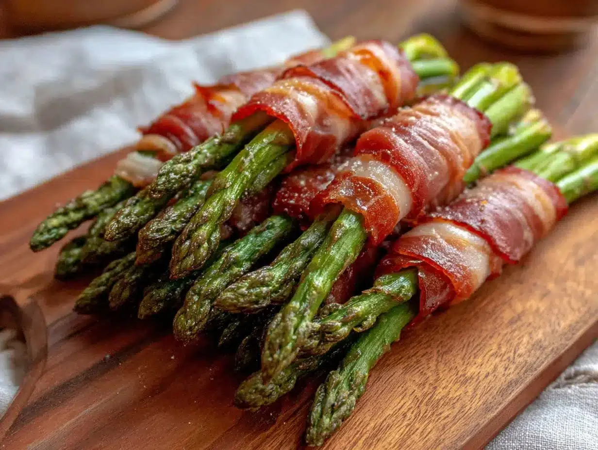 crispy prosciutto-wrapped asparagus bundles preparation steps