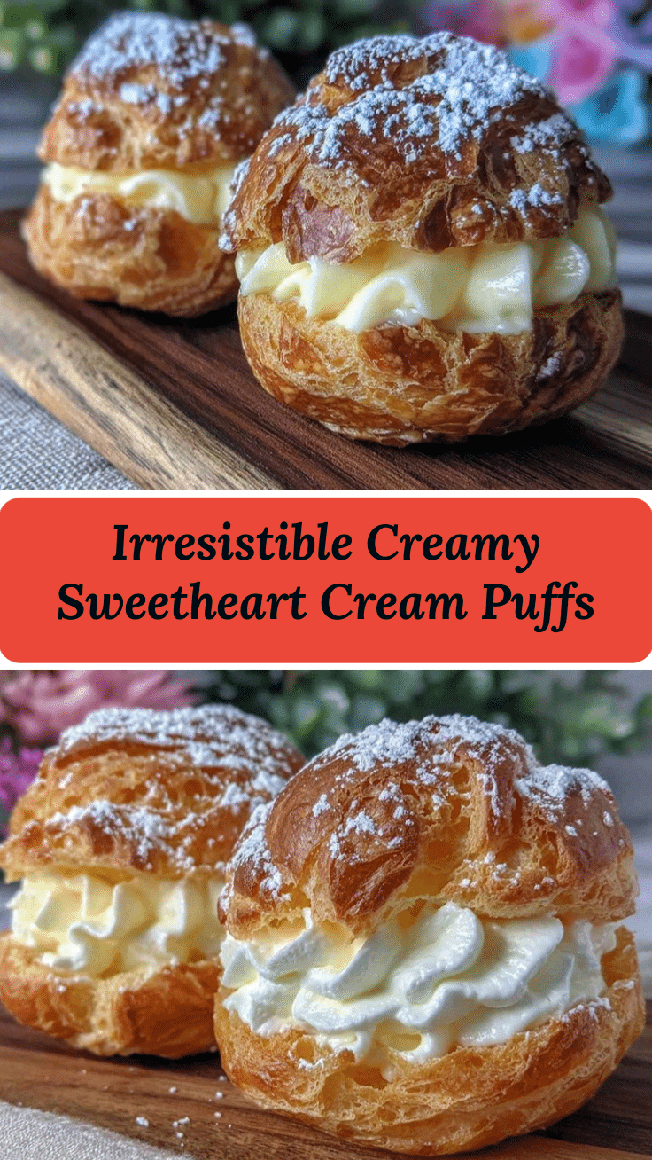 crispy sweetheart cream puffs recipe