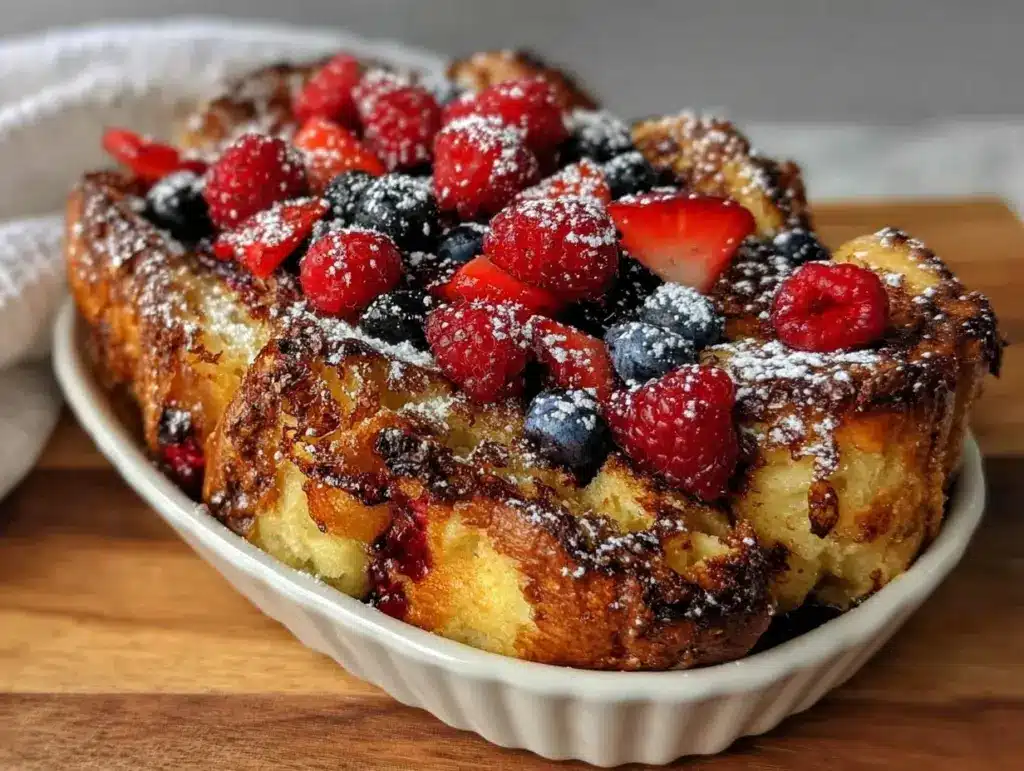 easy french toast casserole - featured image