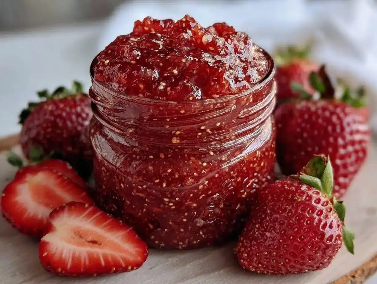 easy fresh strawberry freezer jam preparation steps