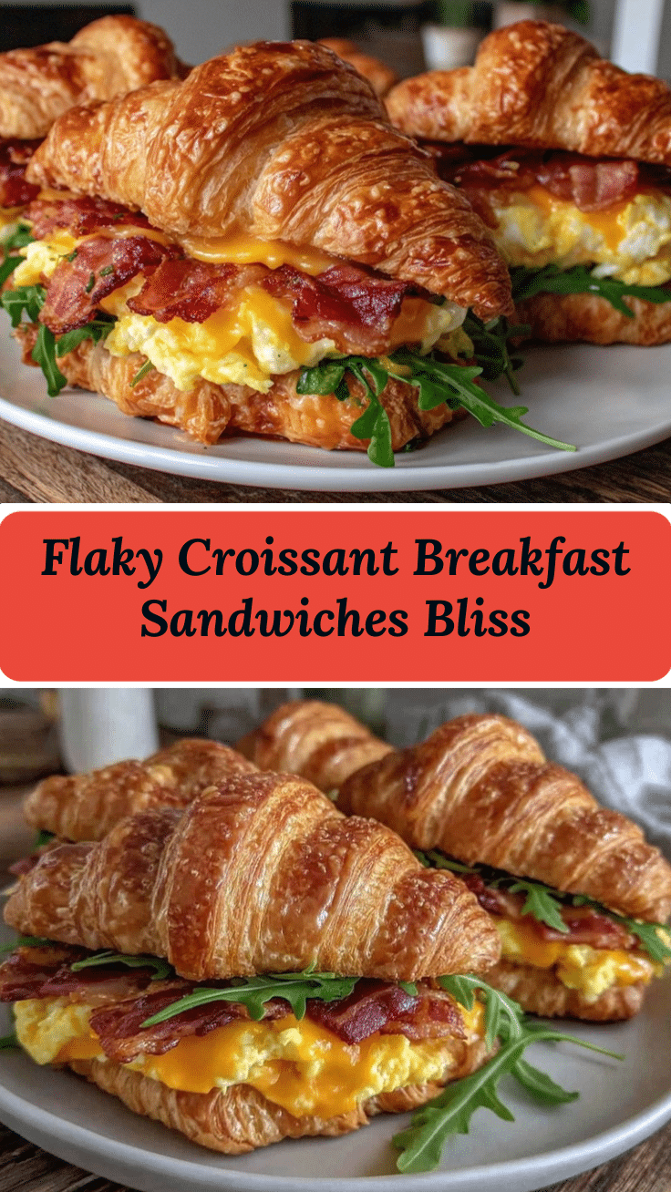 flaky croissant breakfast sandwiches recipe