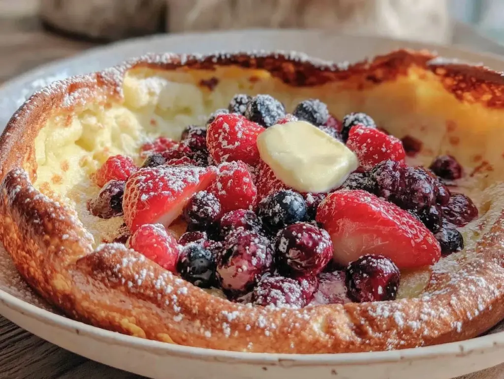 Fluffy Berry Dutch Baby Pancake - featured image