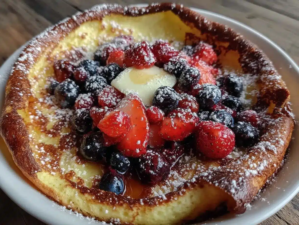 Fluffy Berry Dutch Baby Pancake preparation steps