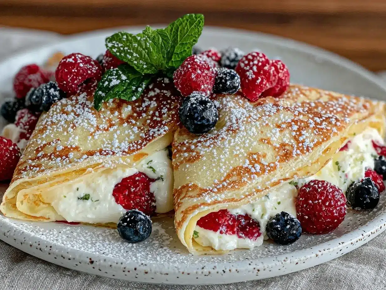 fluffy lemon ricotta crepes preparation steps