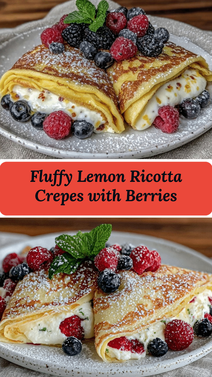 fluffy lemon ricotta crepes recipe