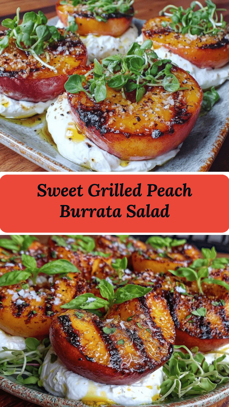 fresh grilled peach and burrata salad recipe