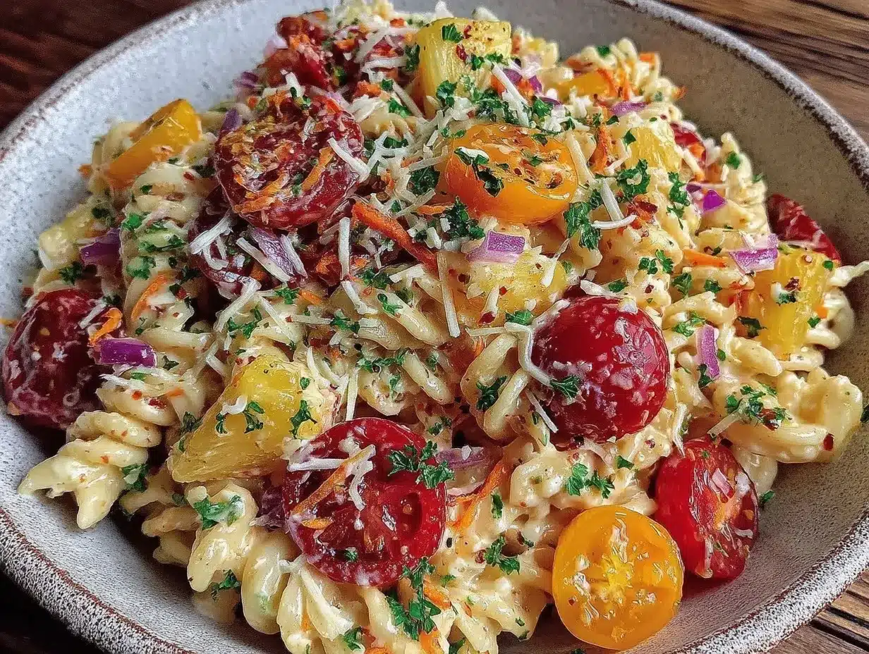 fresh hawaiian pasta salad preparation steps