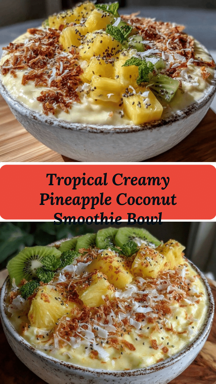 Fresh Pineapple Coconut Smoothie Bowl recipe