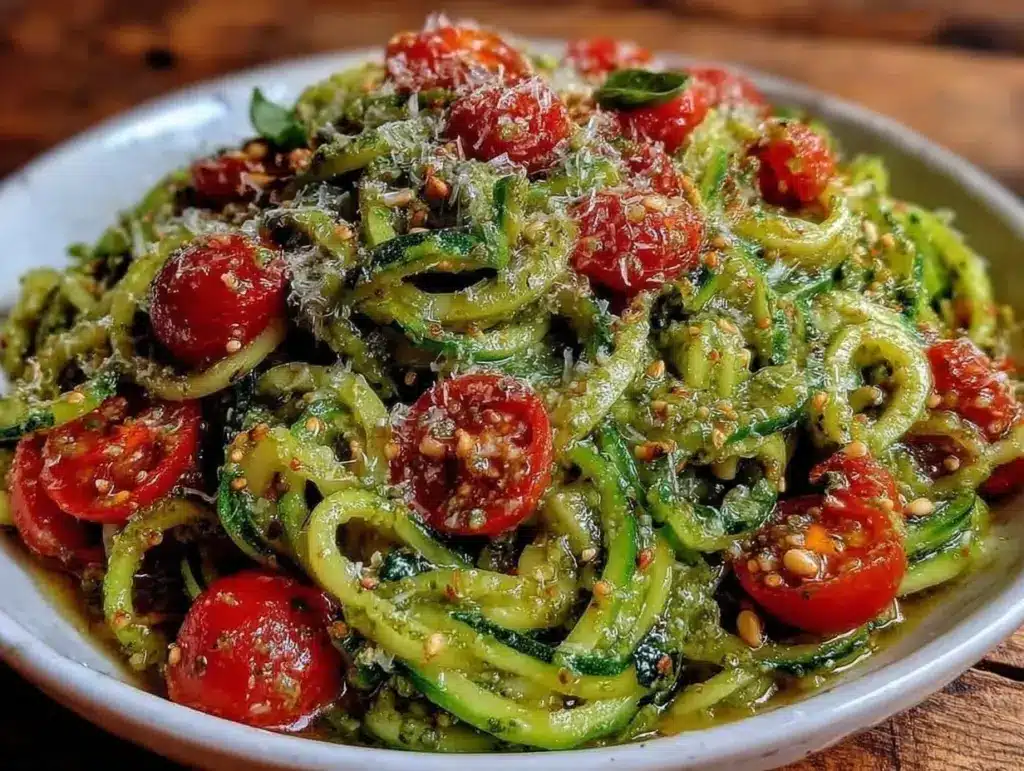 fresh zucchini noodles - featured image