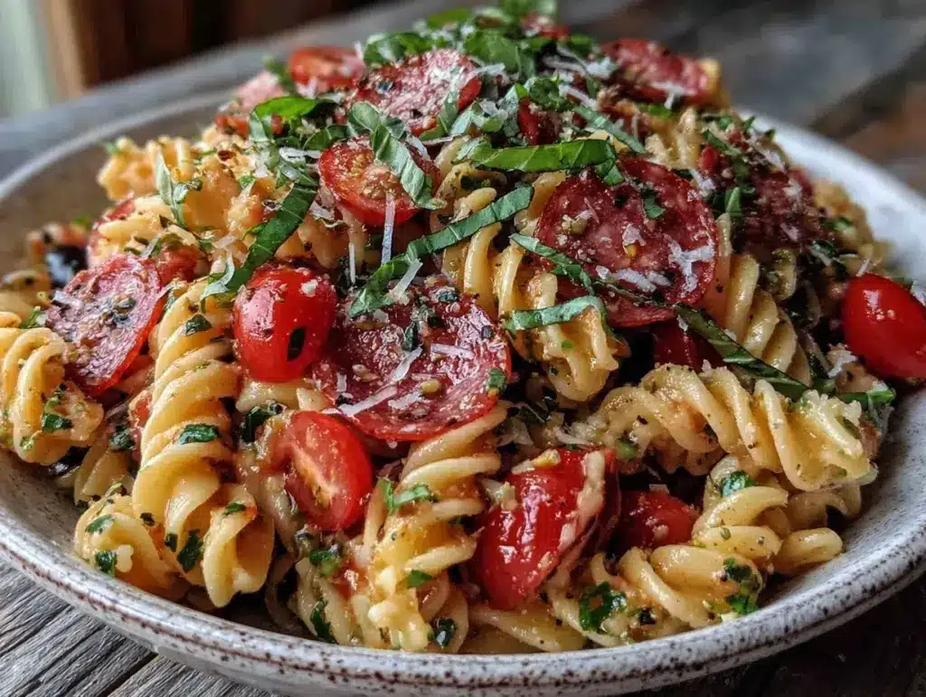 Italian pasta salad with pepperoni - featured image
