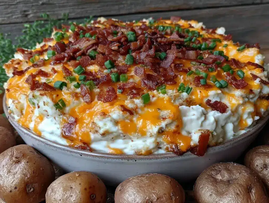 loaded baked potato dip - featured image