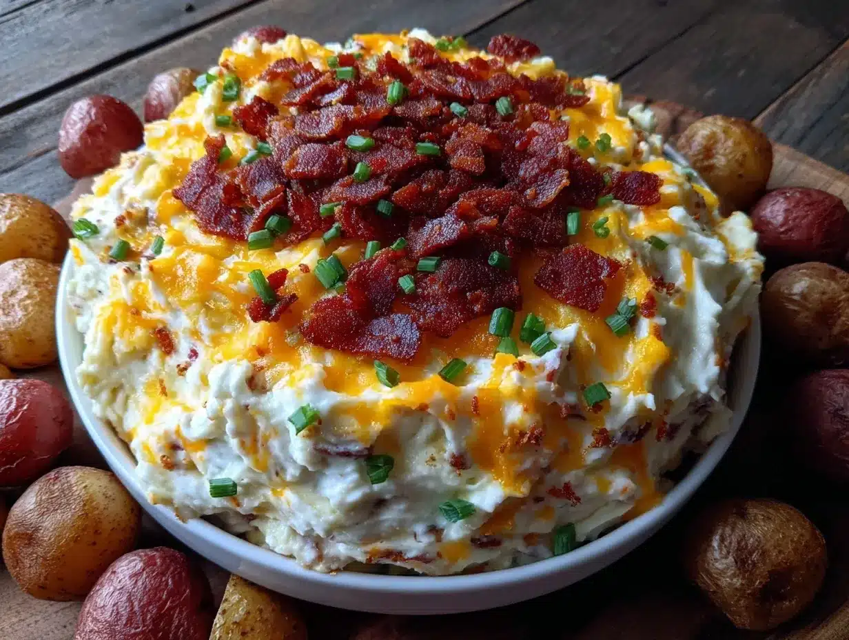 loaded baked potato dip preparation steps