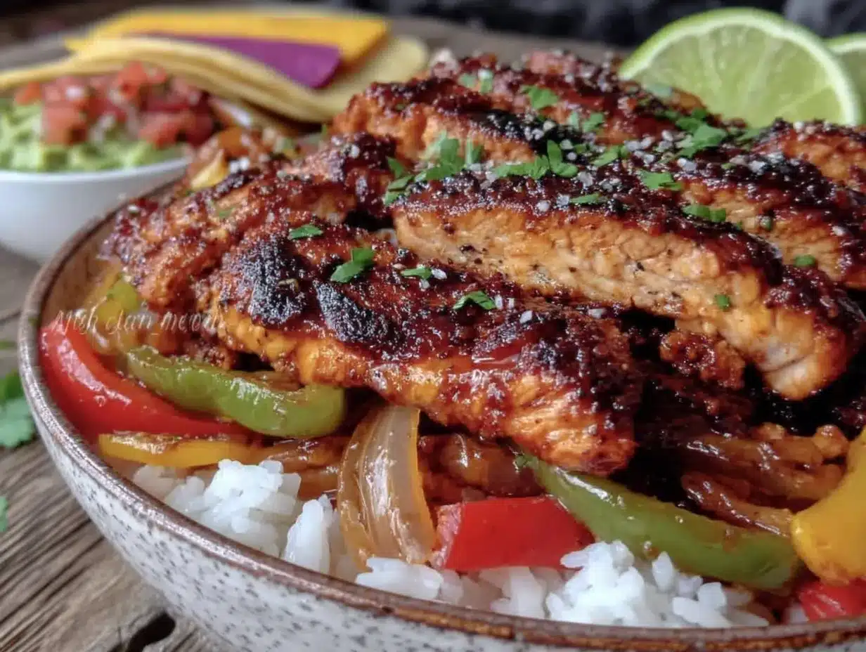 quick chicken fajita bowls preparation steps