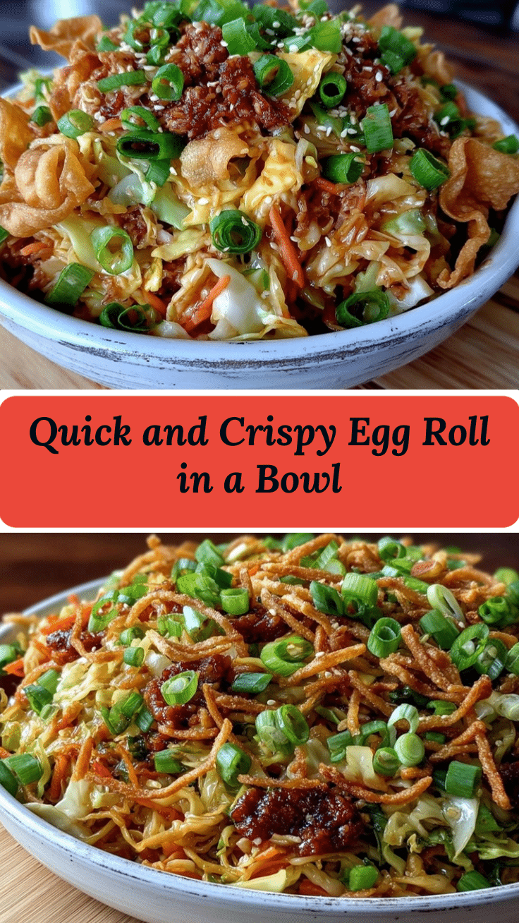 quick crispy egg roll in a bowl recipe