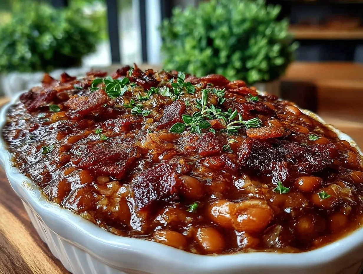 savory brown sugar baked beans preparation steps