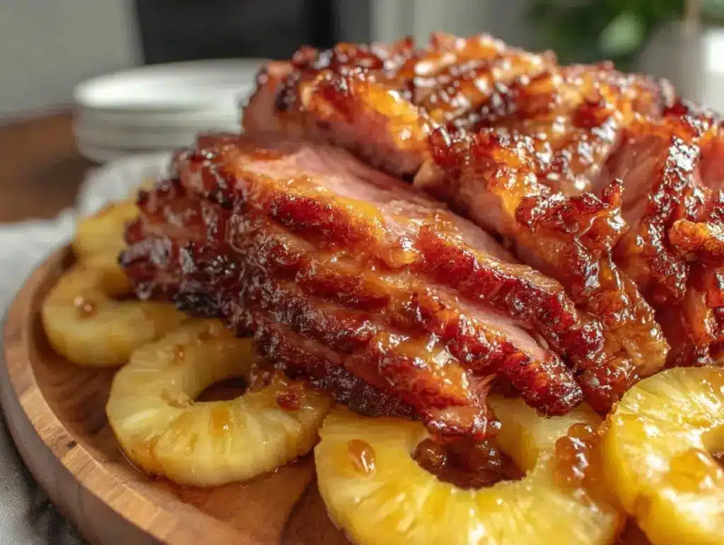 savory honey glazed ham - featured image