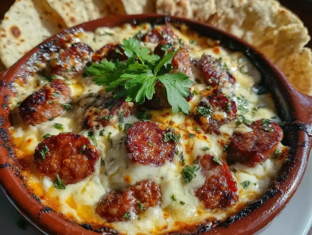 savory queso fundido with spicy chorizo preparation steps
