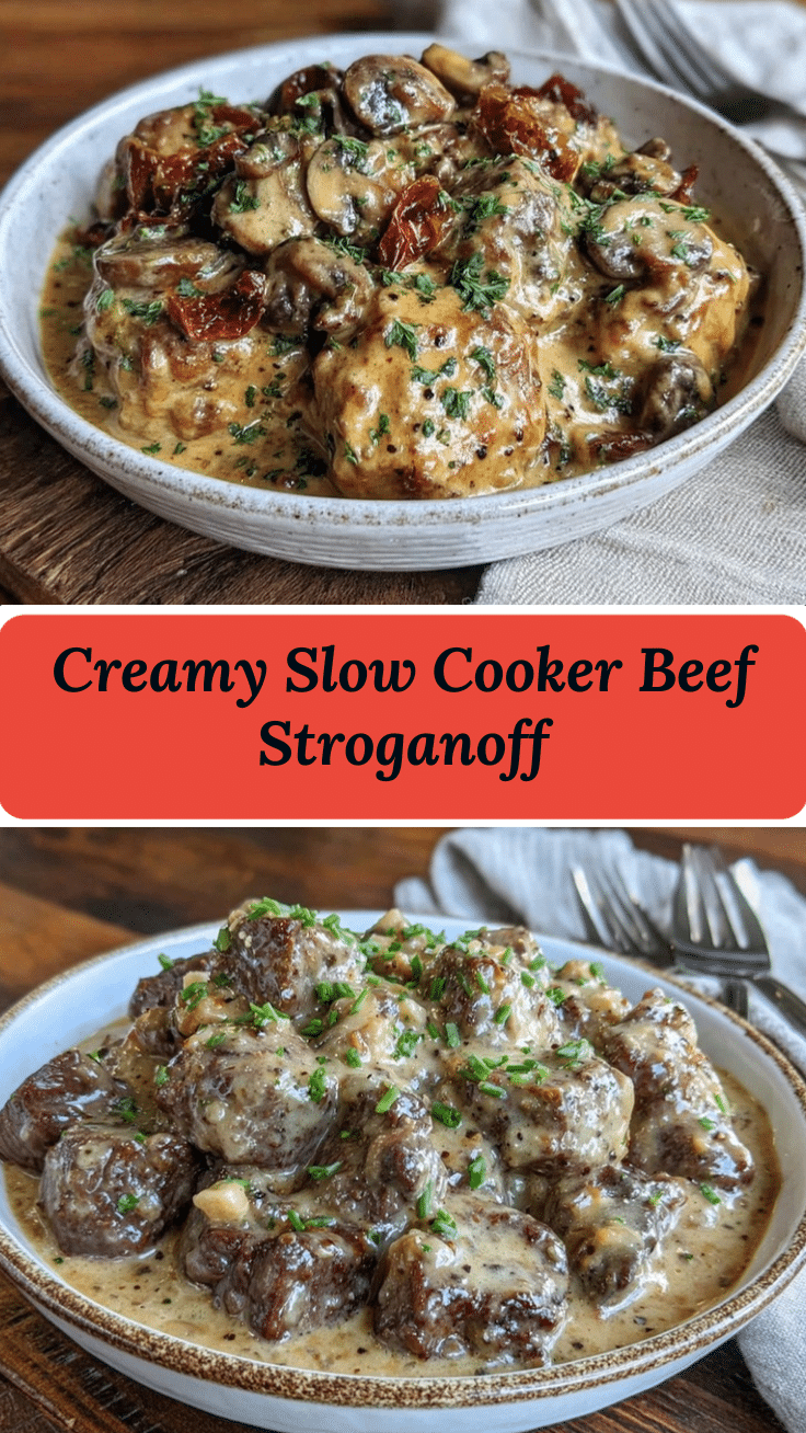 slow cooker beef stroganoff recipe