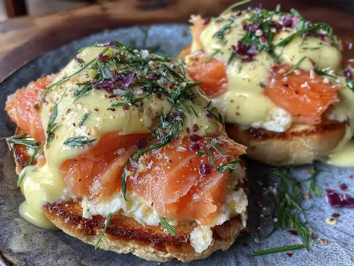 smoked salmon benedict preparation steps
