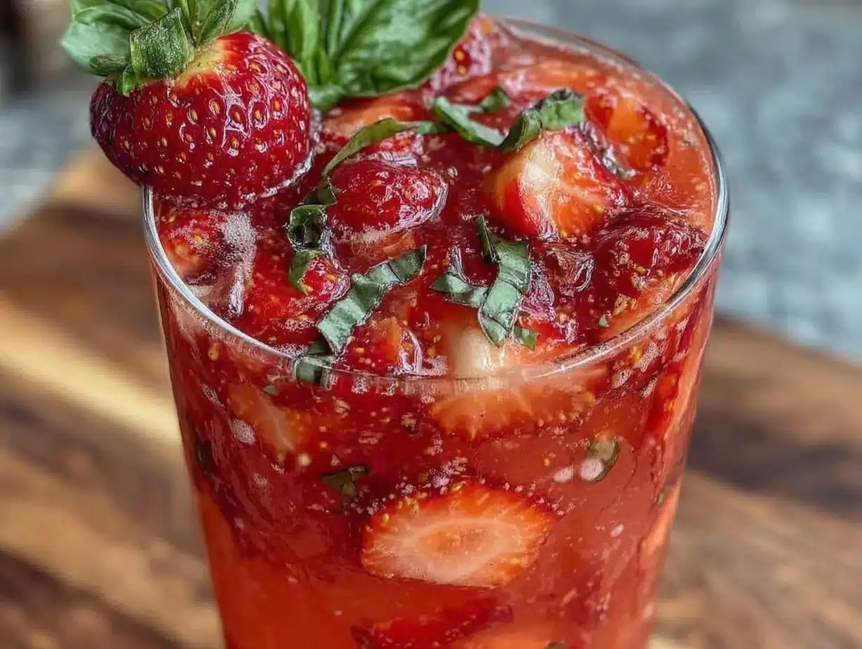 strawberry basil lemonade preparation steps