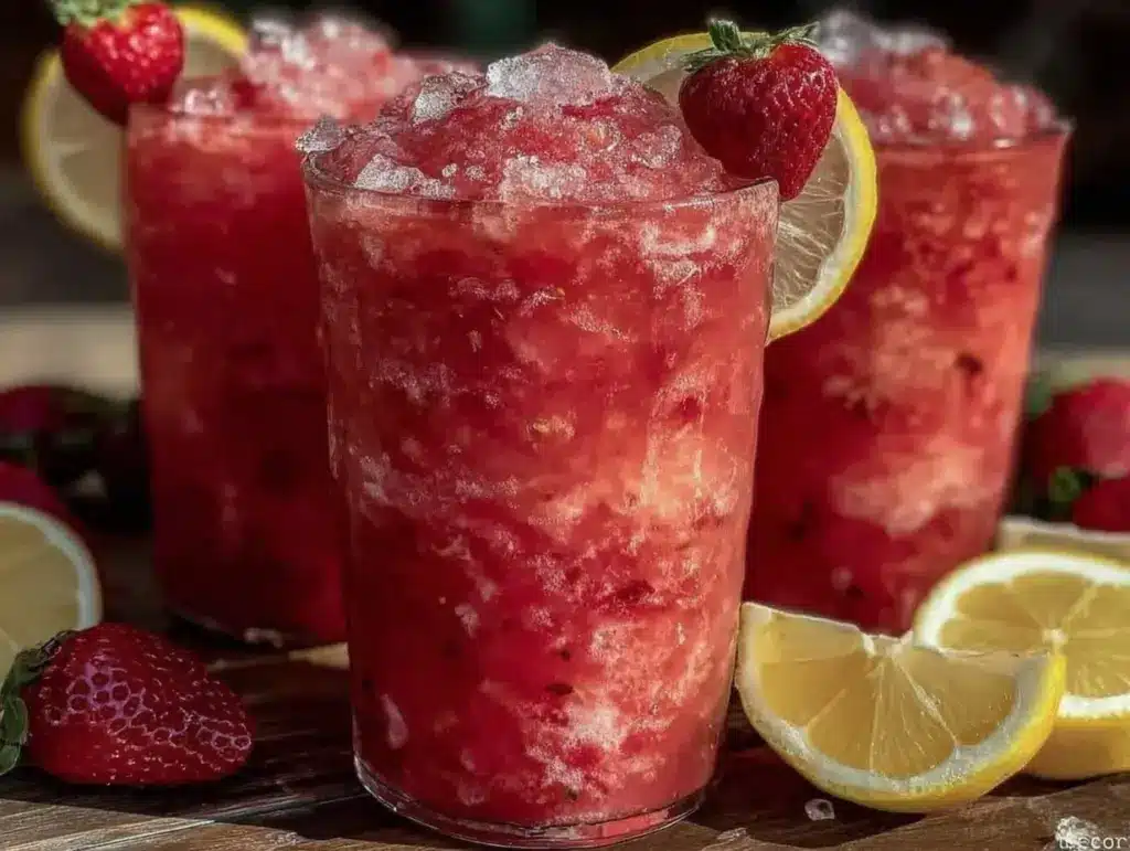 strawberry lemonade slushies - featured image