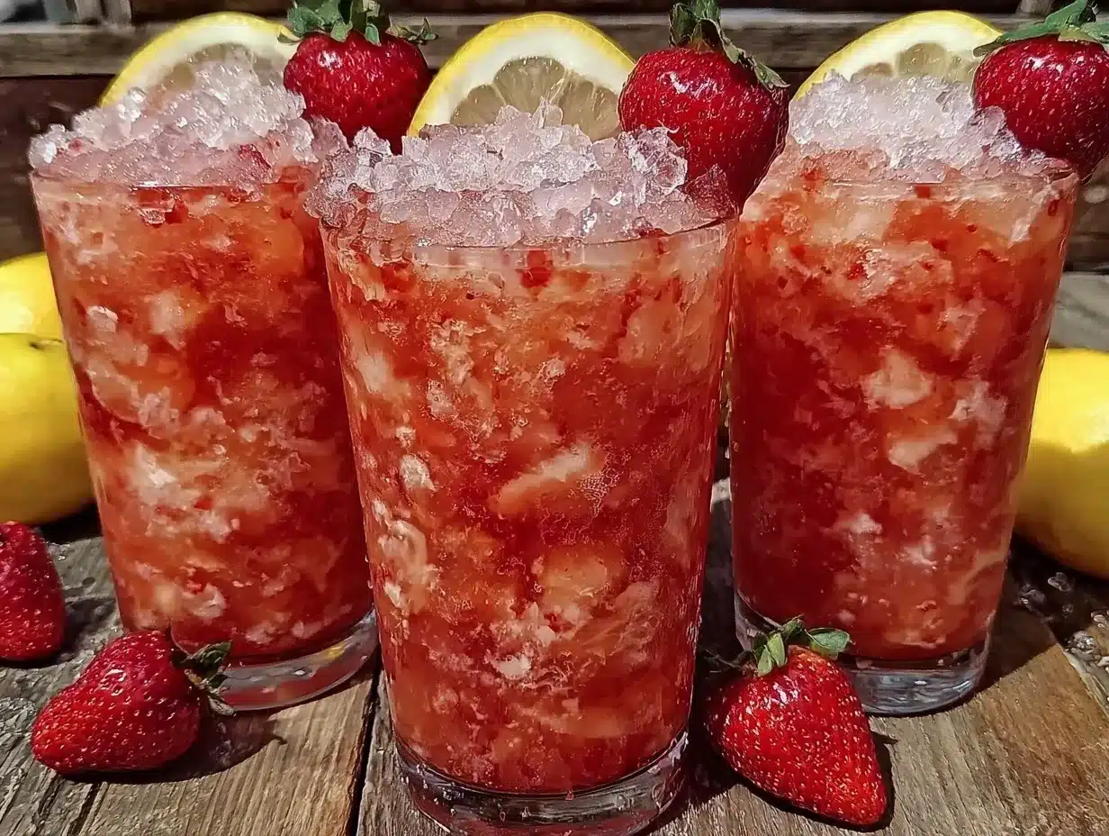 strawberry lemonade slushies preparation steps