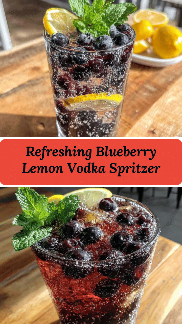 blueberry lemon vodka spritzer recipe