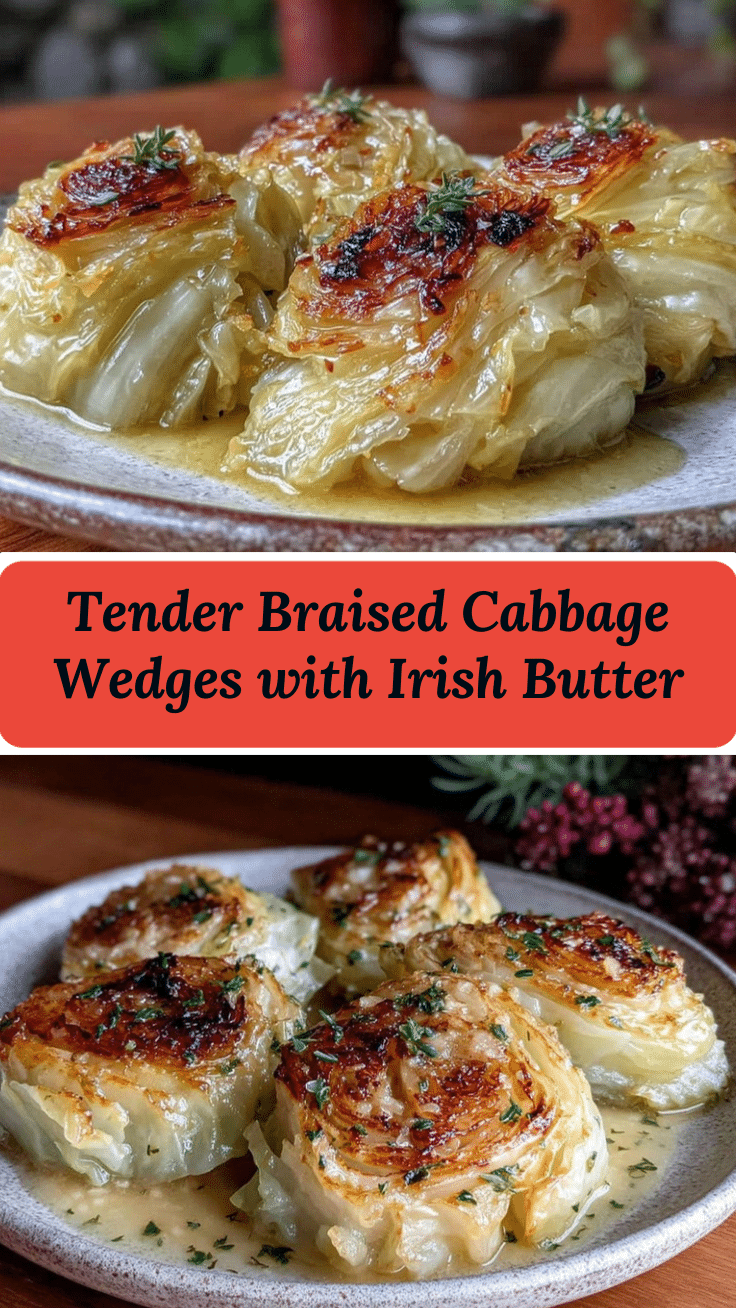 braised cabbage wedges recipe