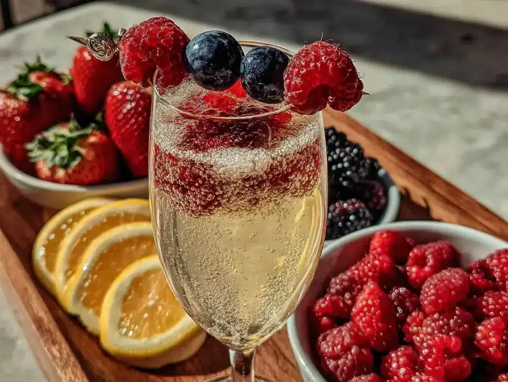 champagne berry mimosa bar - featured image
