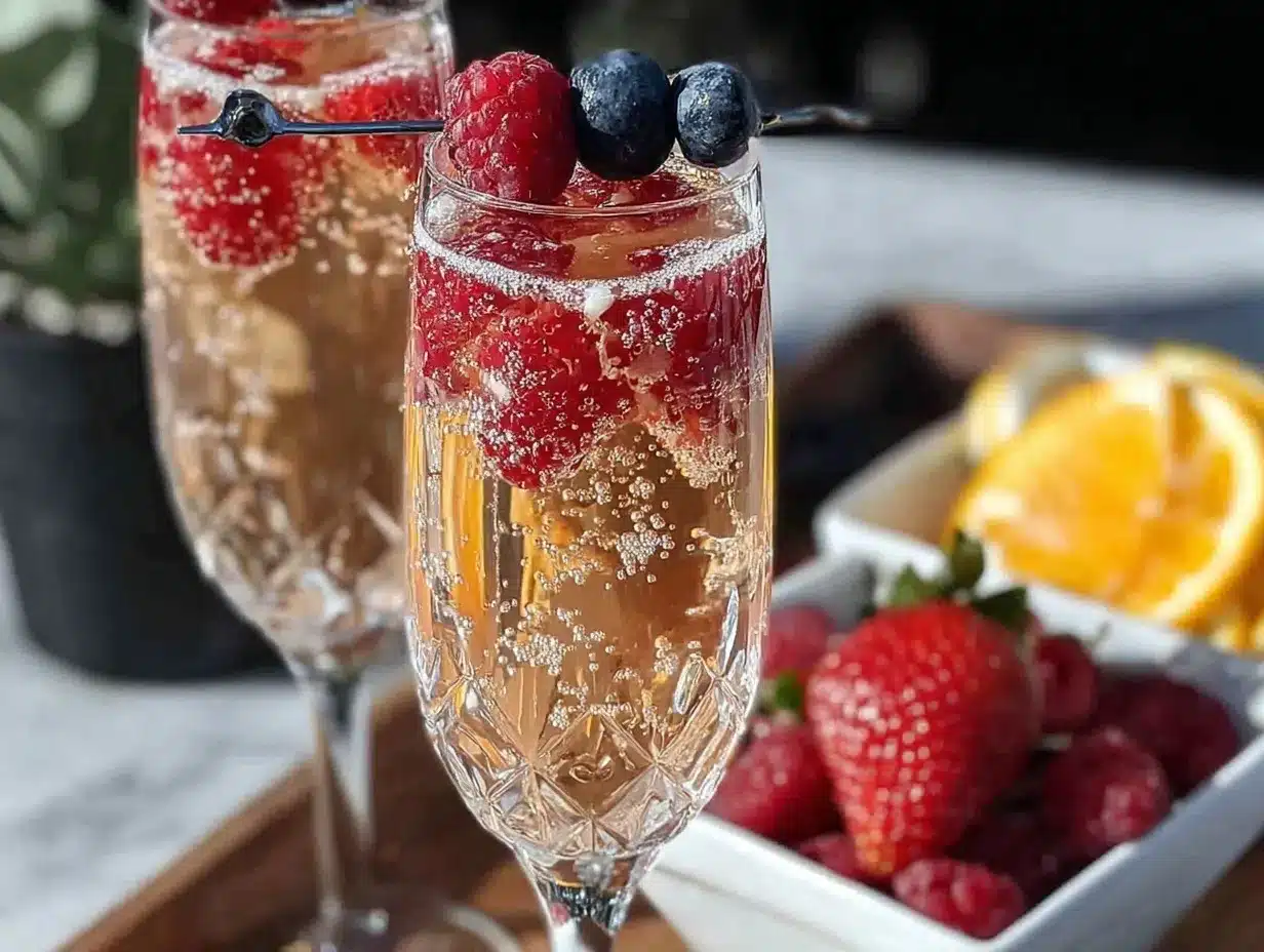 champagne berry mimosa bar preparation steps