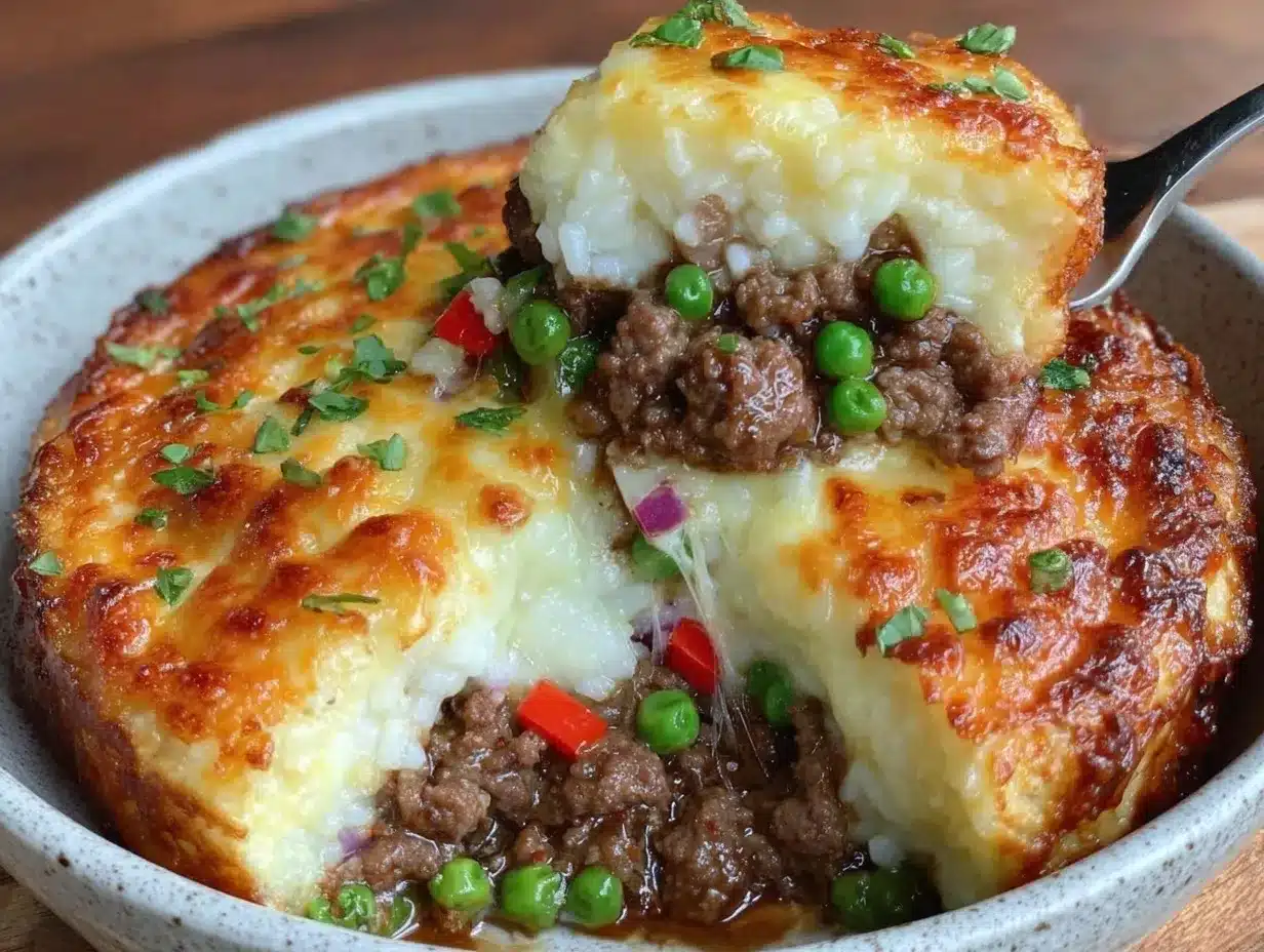cheesy beef and rice casserole preparation steps