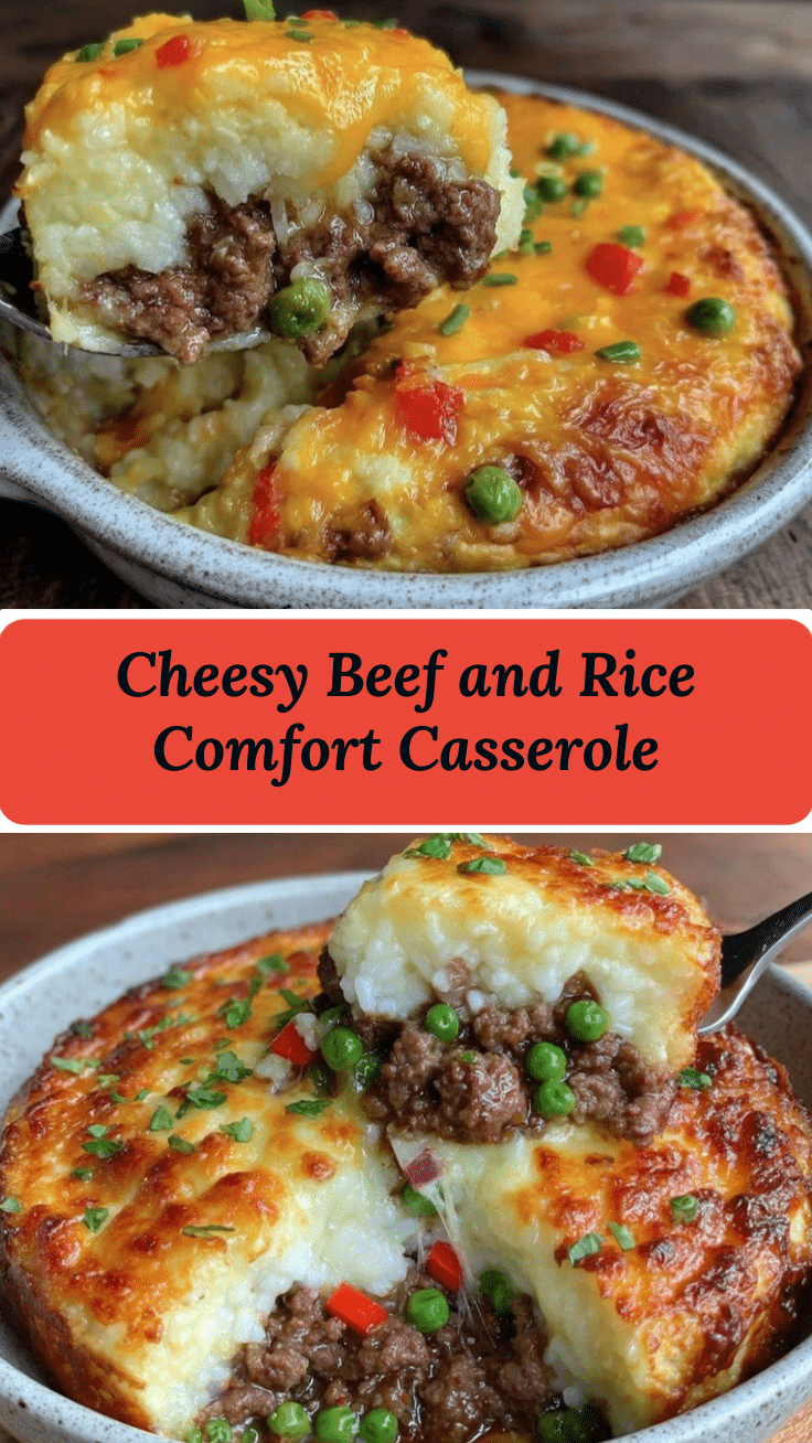 cheesy beef and rice casserole recipe