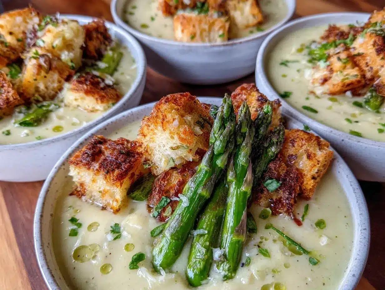 creamy asparagus soup preparation steps
