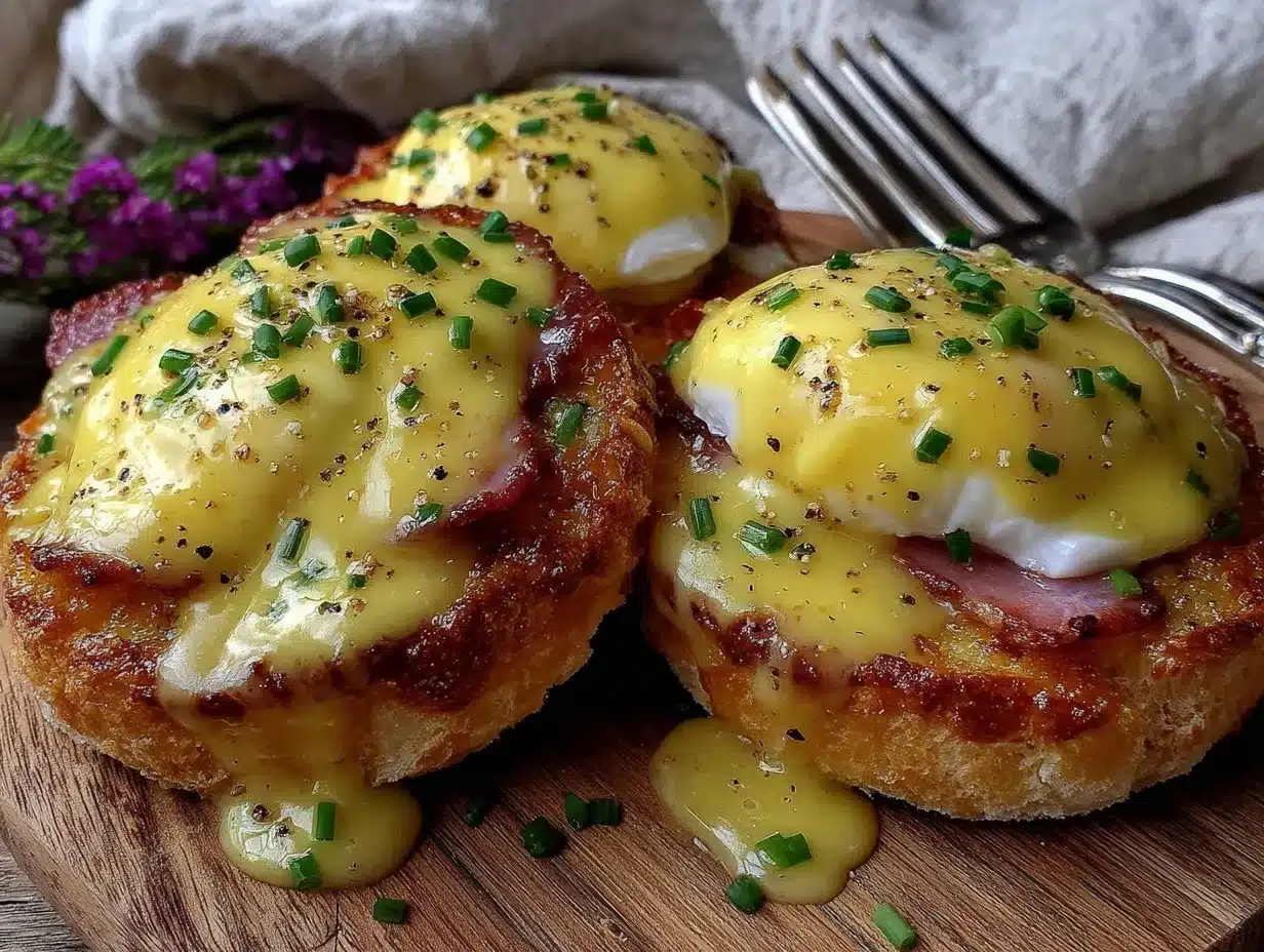 creamy eggs benedict preparation steps