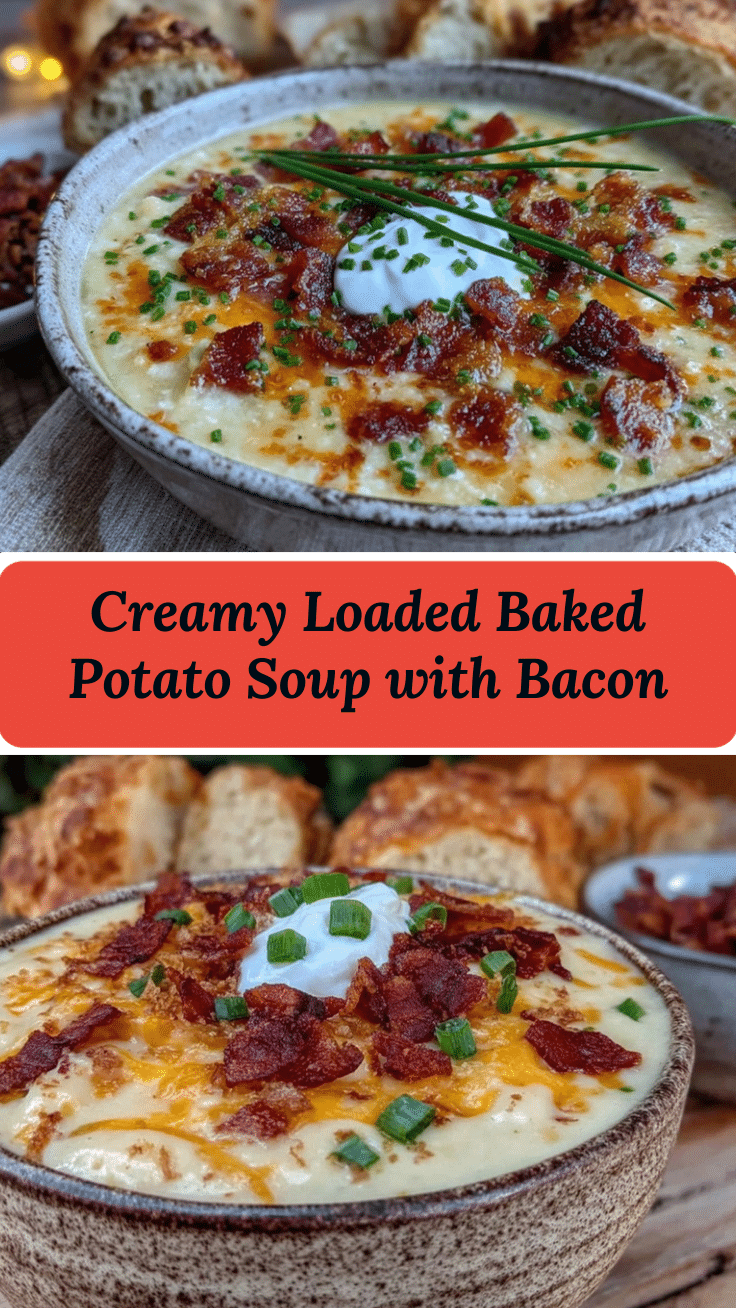 creamy loaded baked potato soup with bacon recipe