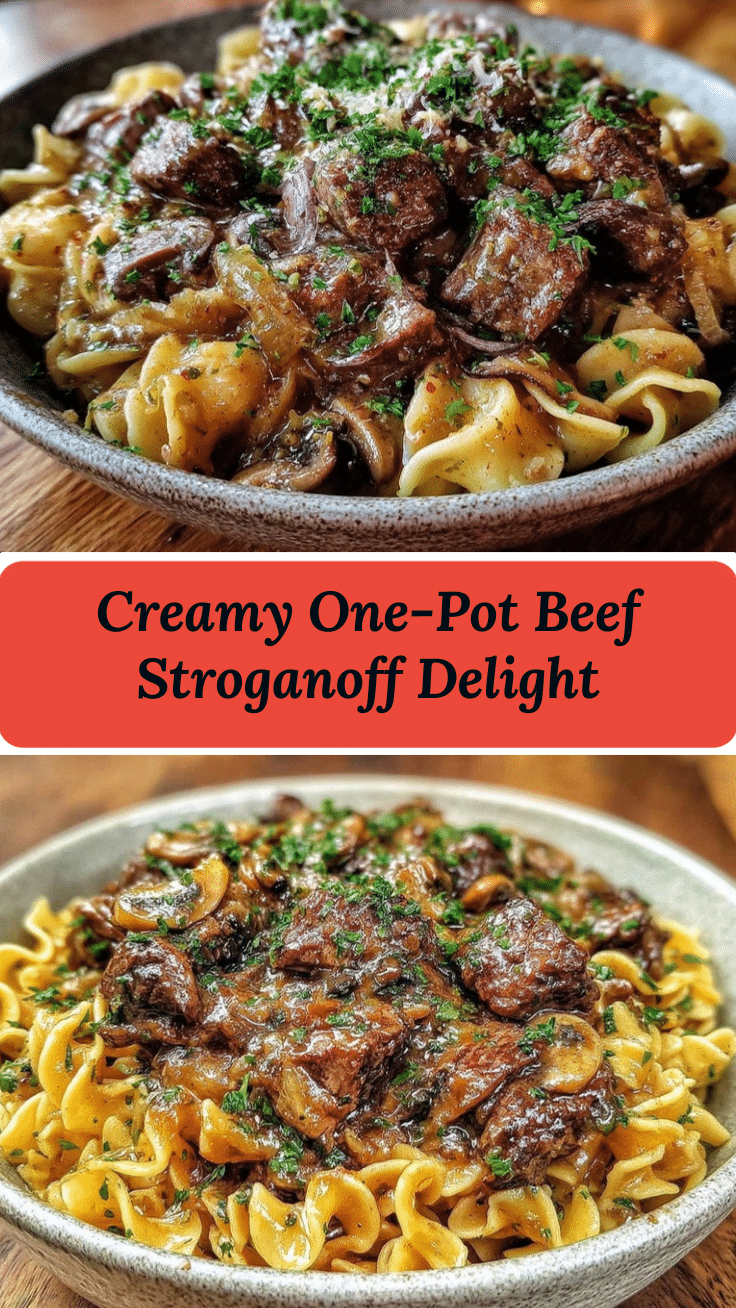 creamy one-pot beef stroganoff recipe