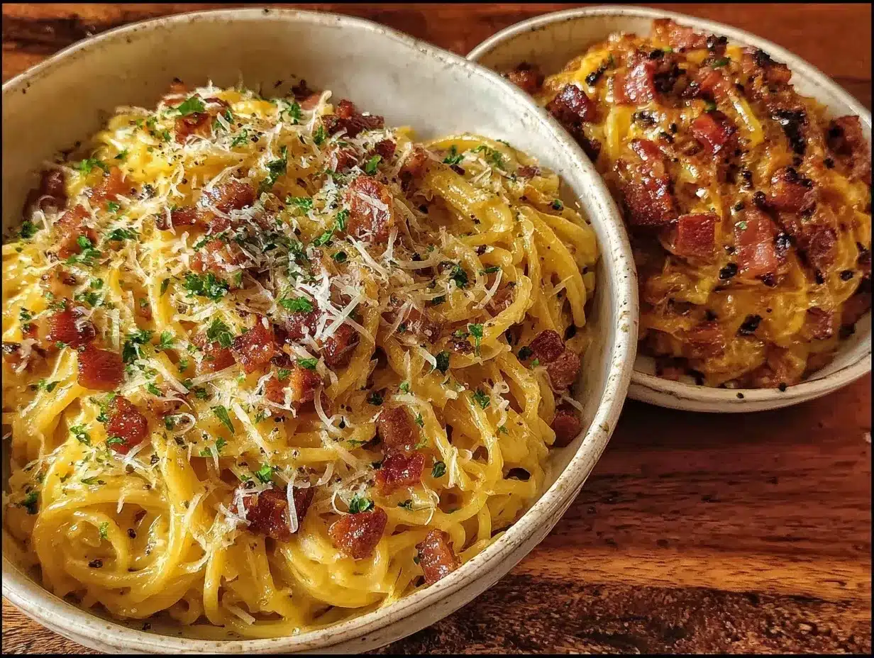creamy one-pot spaghetti carbonara preparation steps