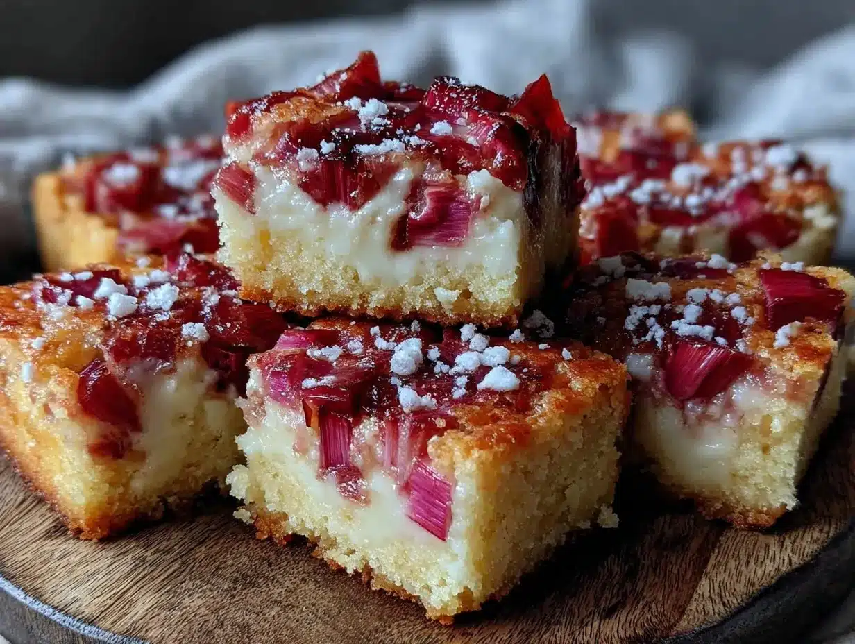creamy rhubarb custard bars preparation steps